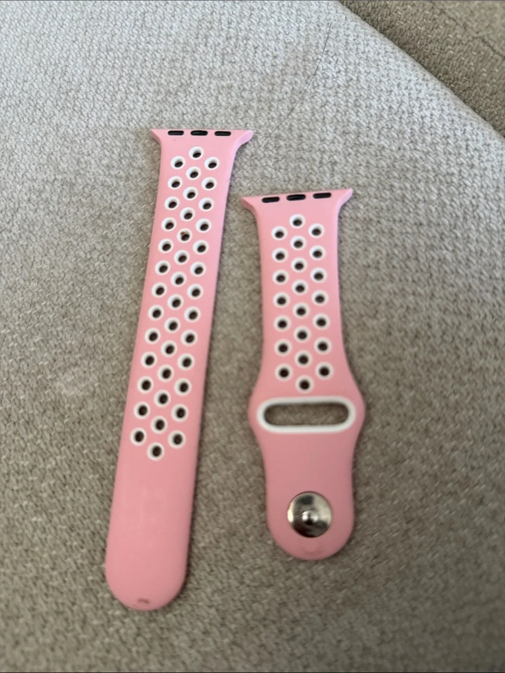 Apple Pink Dual-Tone Ventilated Silicone Watch Band